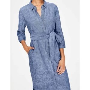 Boden Freya Linen Shirt Dress